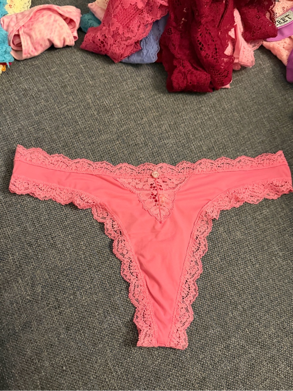 Victoria's Secret pink  Lace trim dream angels new  Thong